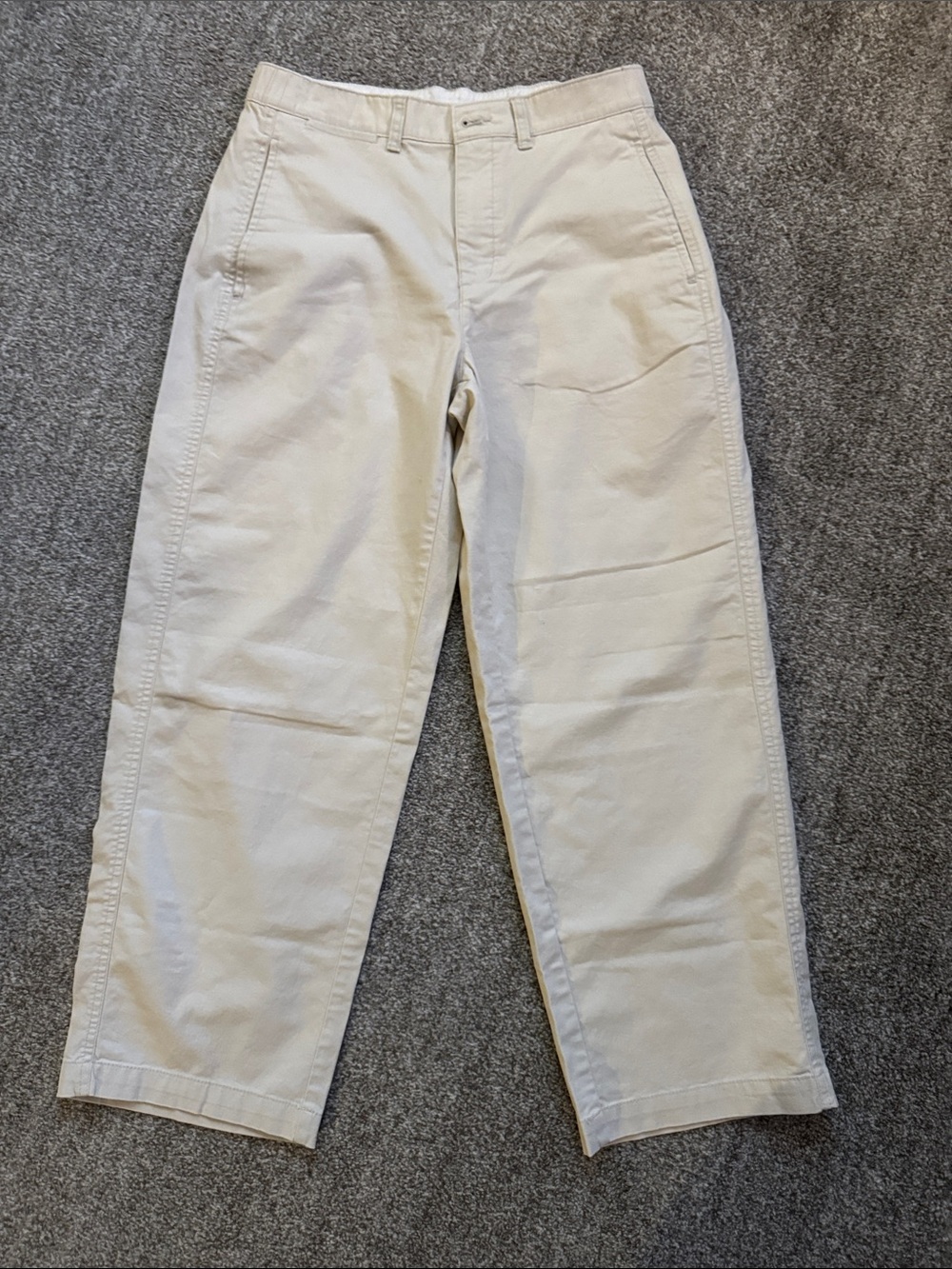 Old Navy Women's Khaki Straight-Leg Chinos in Light Beige